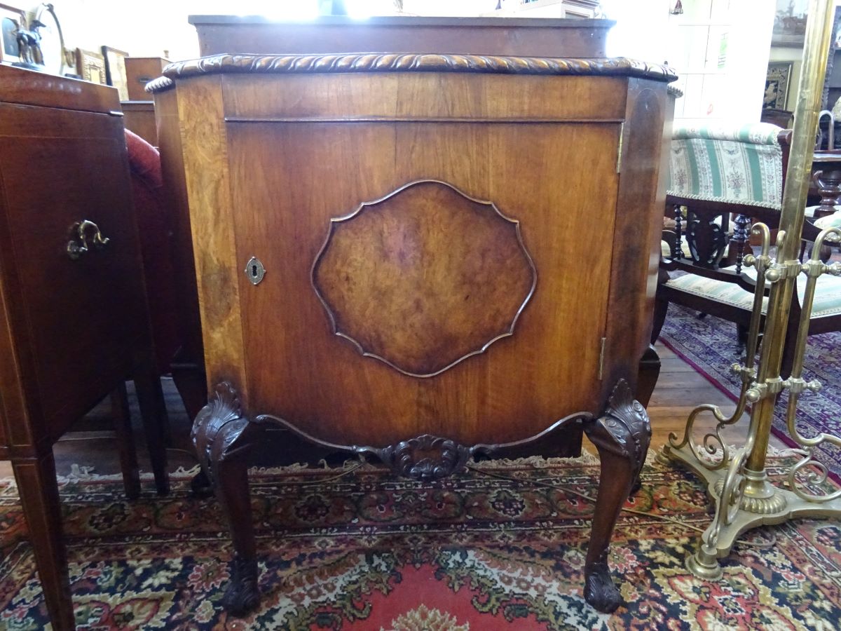 1930's walnut cabinet